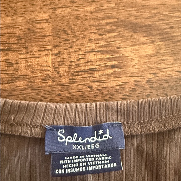 Splendid brown long sleeve ribbed shirt - Picture 7 of 8